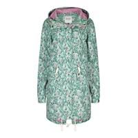 weird fish manitou printed showerproof parka jacket faded jade size 12