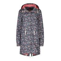 weird fish manitou printed showerproof parka jacket navy size 16