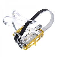 Wellgo Steel Toe Clips and Straps Set Flat Pedals