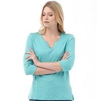 Weird Fish Womens Petra 3/4 Sleeve T-Shirt Seafoam