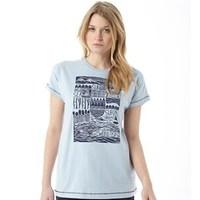 weird fish womens meadow t shirt blue surf