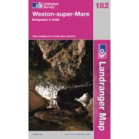 weston super mare os landranger active map sheet number 182