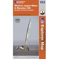 weston super mare bleadon hill os explorer active map sheet number 153