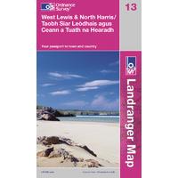 West Lewis & North Harris - OS Landranger Active Map Sheet Number 13