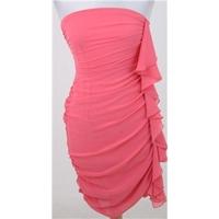 West One size 14 Pink Ruched Strapless Dress