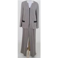 Weekenders - Size: S - Beige and black chevron striped jersey trouser suit