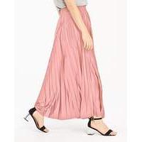 Wet Look Sunray Pleat Maxi Skirt