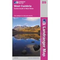 West Cumbria - OS Landranger Map Sheet Number 89
