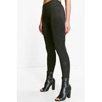 Wet Look Leggings - black