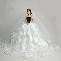 Wedding Dresses For Barbie Doll Dress For Girl\'s Doll Toy