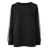 Weekend Black Slogan Scuba Sweatshirt