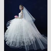 Wedding Dresses For Barbie Doll White Dresses For Girl\'s Doll Toy