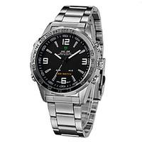 WEIDE Men\'s Watch Dress Watch LED Chronograph Calendar Water Resistant Wrist Watch Cool Watch Unique Watch