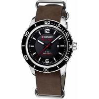 wenger watch roadster black night date d