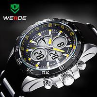 WEIDE Men Sporty Analog Digital Watch Rubber Strap Stopwatch/Alarm Backlight/Waterproof Wrist Watch Cool Watch Unique Watch Fashion Watch