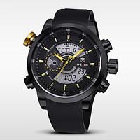 weide mens brand luxury analog digital double time black rubber quartz ...