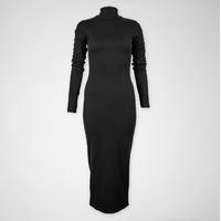 WG51125 Ribbed TurtleNeck Midi