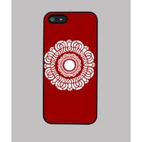 white lotus iphone 5 case red