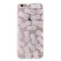 White Pineapple Pattern Transparent Soft TPU Back Cover for iPhone 7 7 Plus 6s 6 Plus