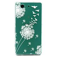 White dandelion Pattern TPU Relief Back Cover Case for Sony Xperia Z3 Compact