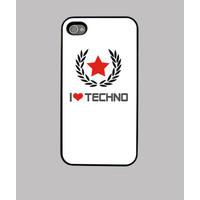 white i love techno