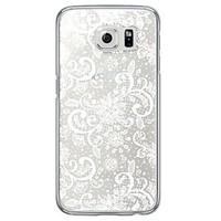 White Flower Pattern Soft Ultra-thin TPU Back Cover For Samsung GalaxyS7 edge/S7/S6 edge/S6 edge plus/S6/S5/S4