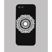 white lotus iphone 5 case black