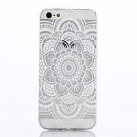 white datura pattern tpu soft cover for iphone 55s