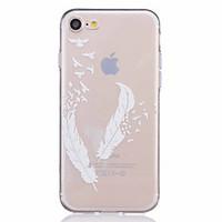 white feather pattern embossed tpu material phone case for iphone 7 7  ...