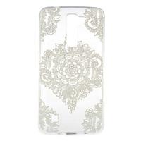 White Flower Corners Pattern TPU Soft Case Phone Case for LG Series Model