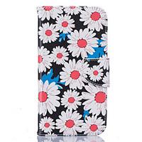 White Chrysanthemum Pattern Card Phone Holster for Moto G4/G4 Plus