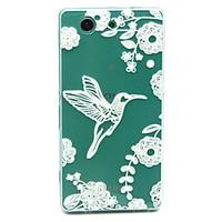 White bird Pattern TPU Relief Back Cover Case for Sony Xperia Z3 Compact