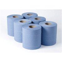 Whitebox 1 ply Blue Centrefeed roll