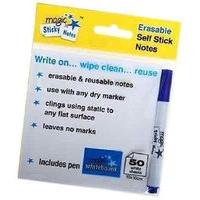 White Magic Sticky Notes & Pen 50 sheets 10x10cm