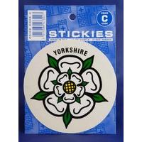 White Yorkshire Rose Sticker