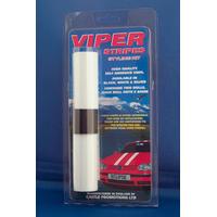 White Viper Stripes Car Decal