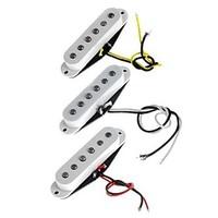 White 1 Set of 3 Pickup Alnico V Vintage Single Coil Pickup