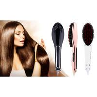 white hair extension anionic straightening brush