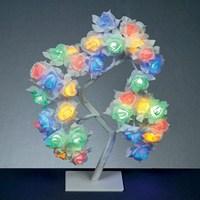 White 18" LED Rose Tree