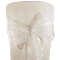 white organza chair sashes