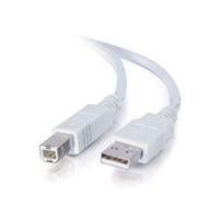 White USB 2.0 A-B Device Cable 1 Metre