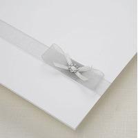 white satin diamante bow trim pack