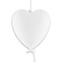 white blown glass hanging heart decoration large white