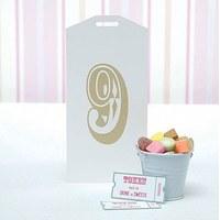 White & Gold Carnival Table Numbers 1-15