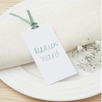 white eco chic plain place card tag 10 pack