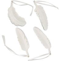 White Resin Feather Ornament Assortment