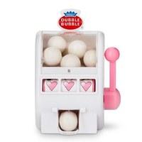 white and bubble gum pink mini slot machine favour