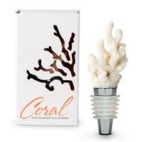 White Coral Wine Bottle Stopper Favour Gift Boxed