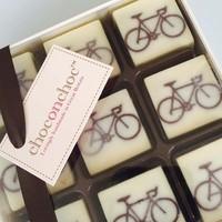 White & Dark Bike Chocolates
