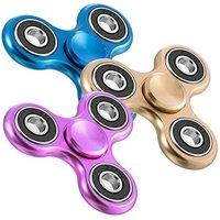 Whirlez Metallic Tri Fidget Hand Spinner Toy